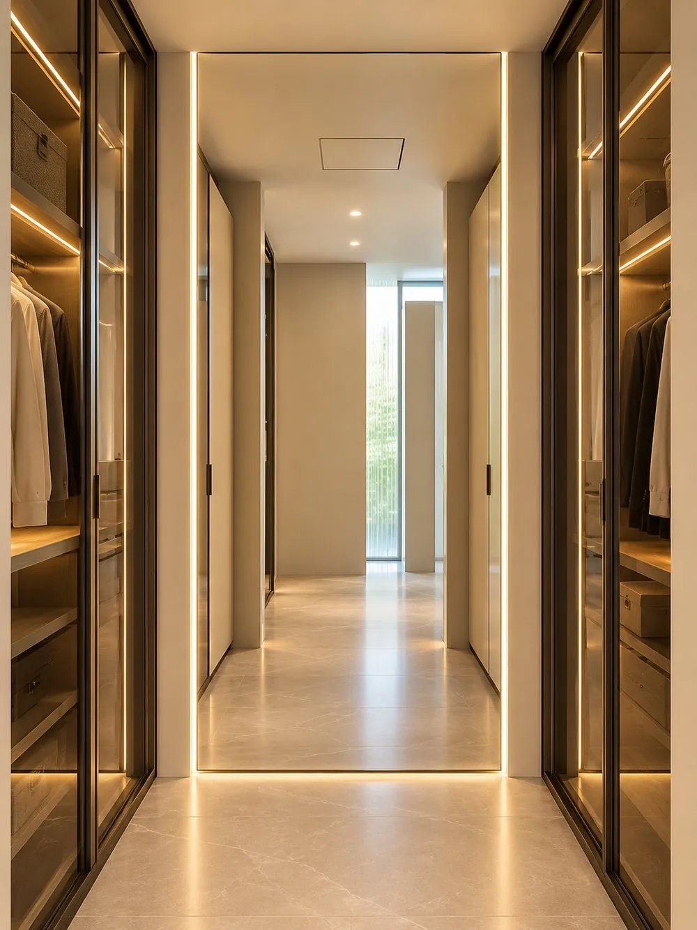 West Cordova - Vancouver - Walk-In Closet - Glass Wardrobe Doors